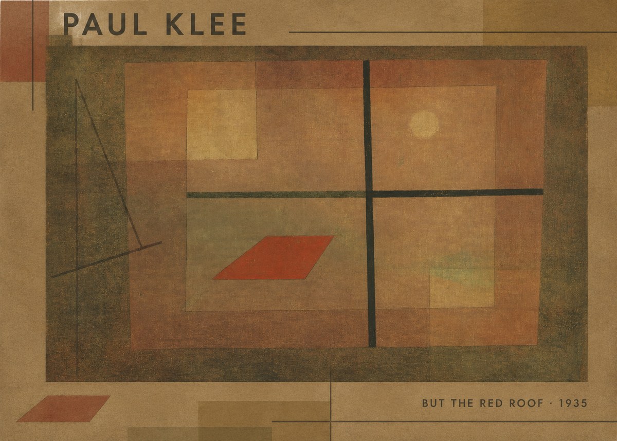 Paul Klee But the Red Roof No6 - Plakat
