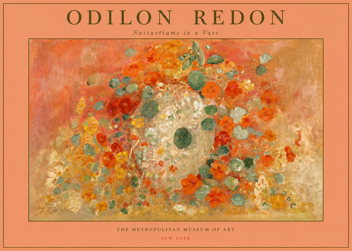 Odilon Redon Nasturtiums in a Vase No2 - Plakat