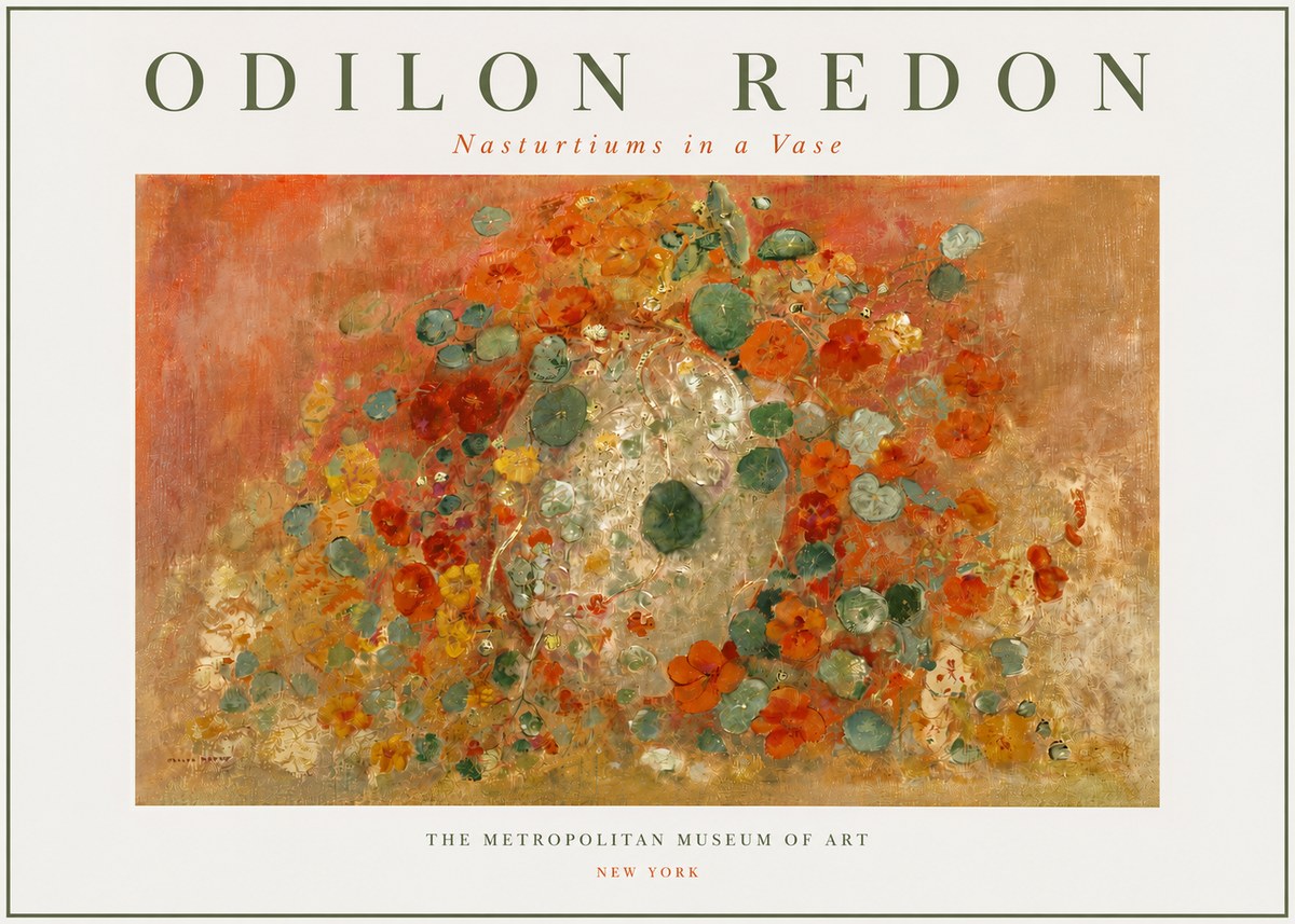Odilon Redon Nasturtiums in a Vase No3 - Plakat