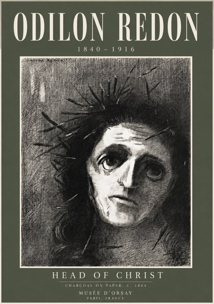 Odilon Redon Head of Christ I No5 - Plakat