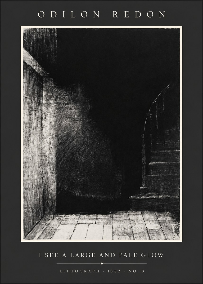 Odilon Redon I See a Large and Pale Glow No2 - Plakat