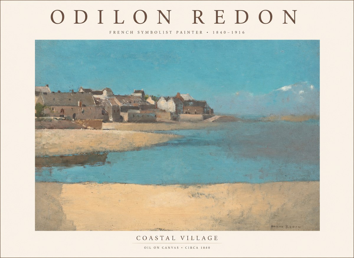 Odilon Redon Coastal Village No1 - Plakat