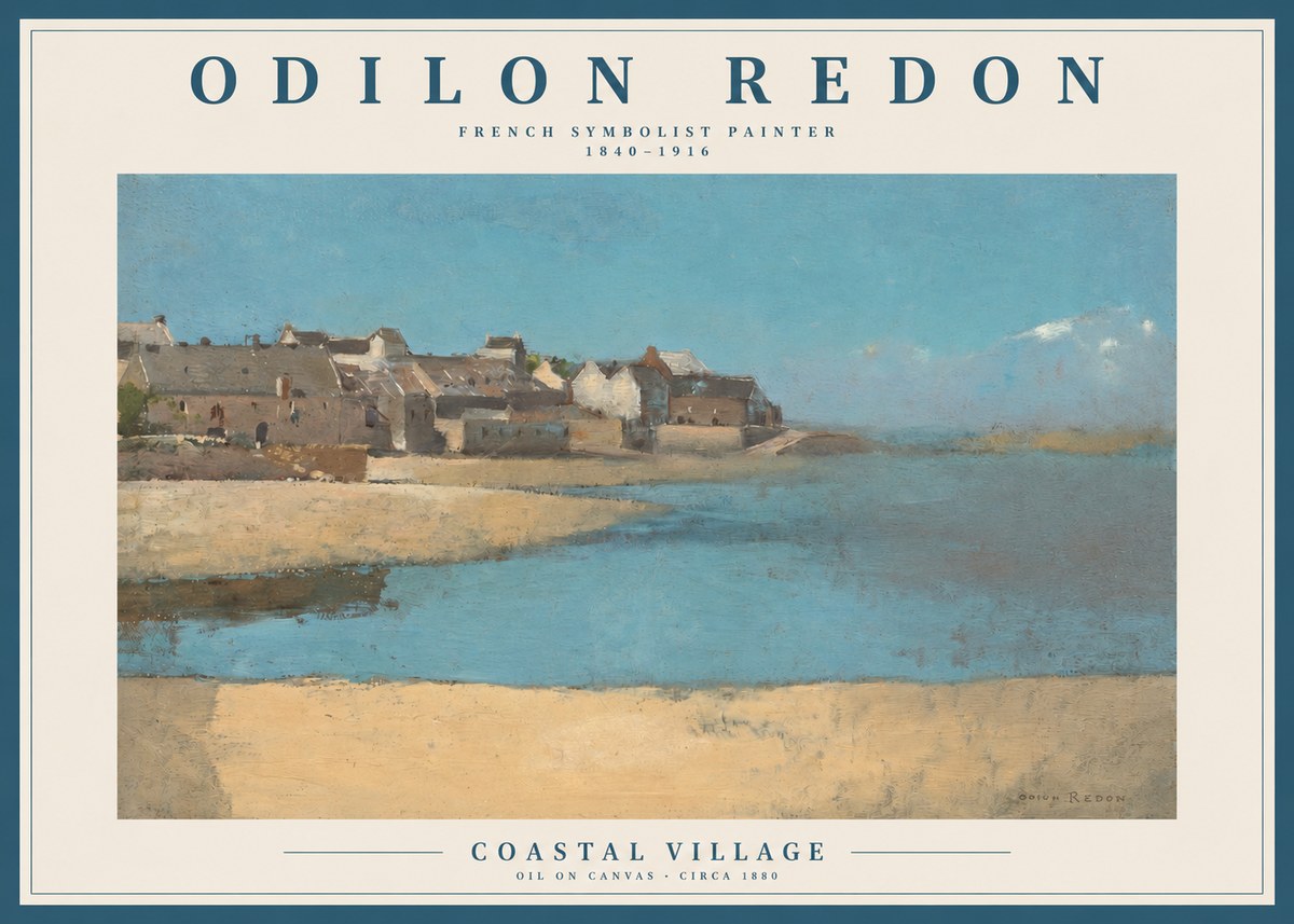 Odilon Redon Coastal Village No2 - Plakat