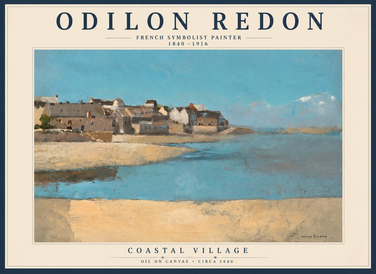 Odilon Redon Coastal Village No6 - Plakat