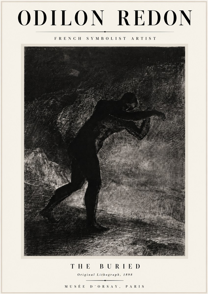 Odilon Redon The Buried No6 - Plakat
