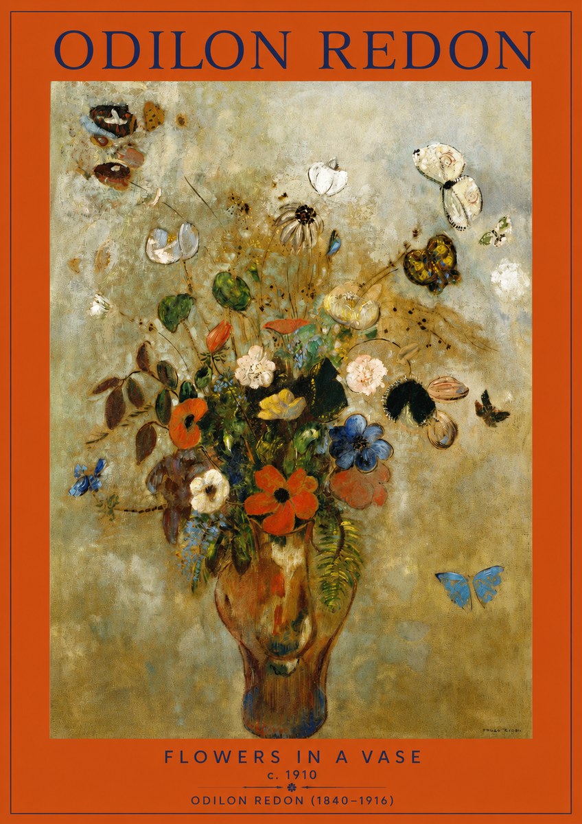 Odilon Redon Flowers in a Vase I No2 - Plakat
