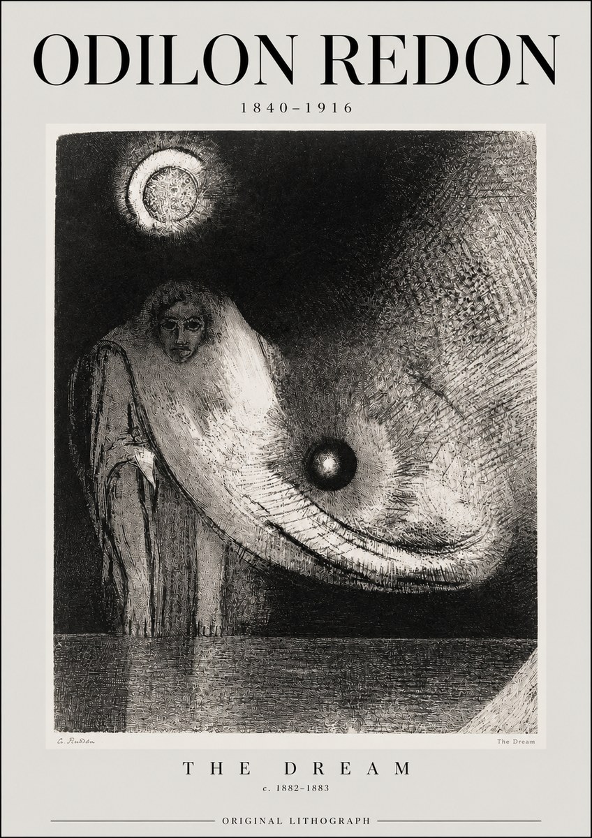 Odilon Redon The Dream No2 - Plakat