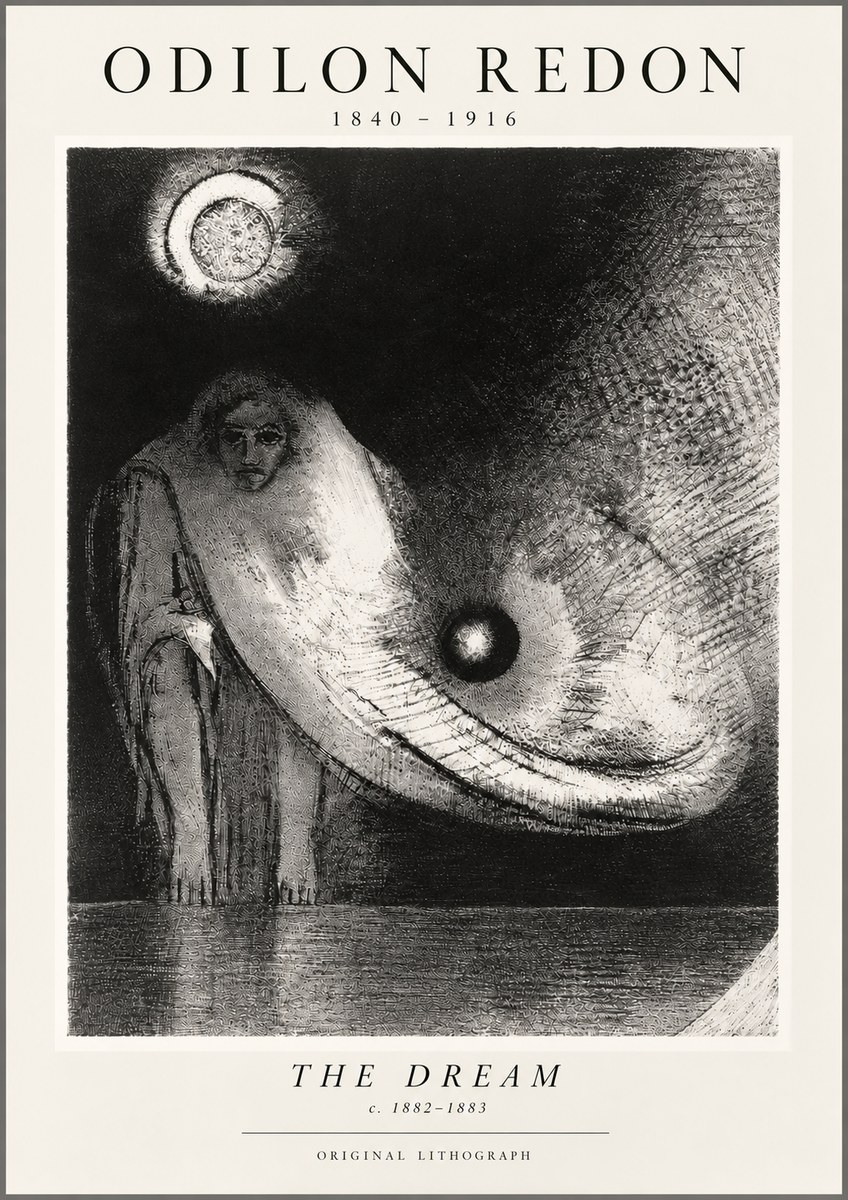 Odilon Redon The Dream No5 - Plakat