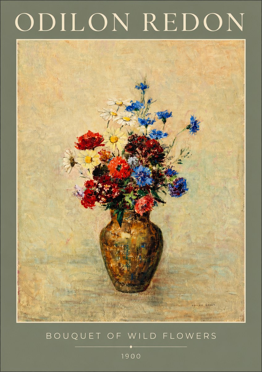 Odilon Redon Bouquet of Wild Flowers I No2 - Plakat
