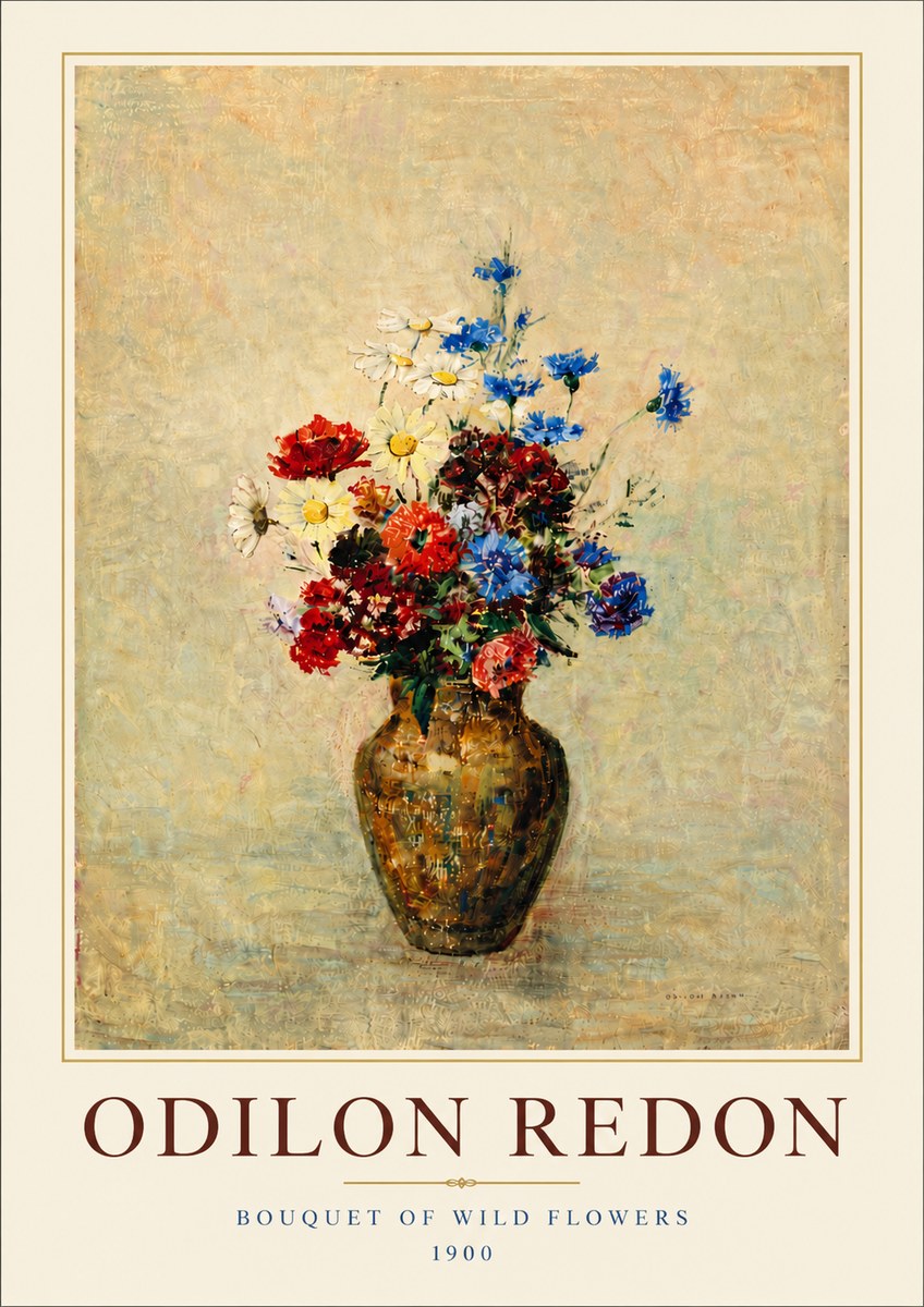 Odilon Redon Bouquet of Wild Flowers I No5 - Plakat