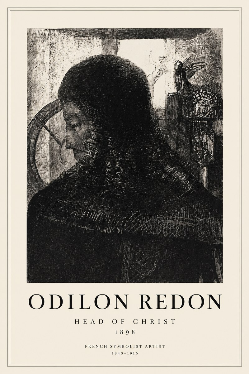 Odilon Redon Head of Christ II No1 - Plakat