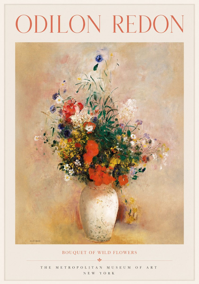 Odilon Redon Bouquet of Wild Flowers II No1 - Plakat