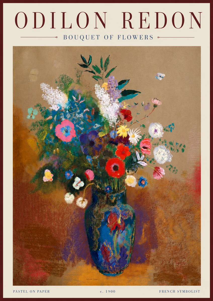 Odilon Redon Bouquet of Flowers No5 - Plakat