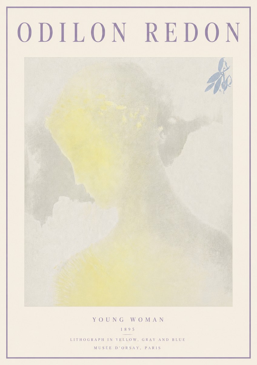 Odilon Redon Young Woman No6 - Plakat
