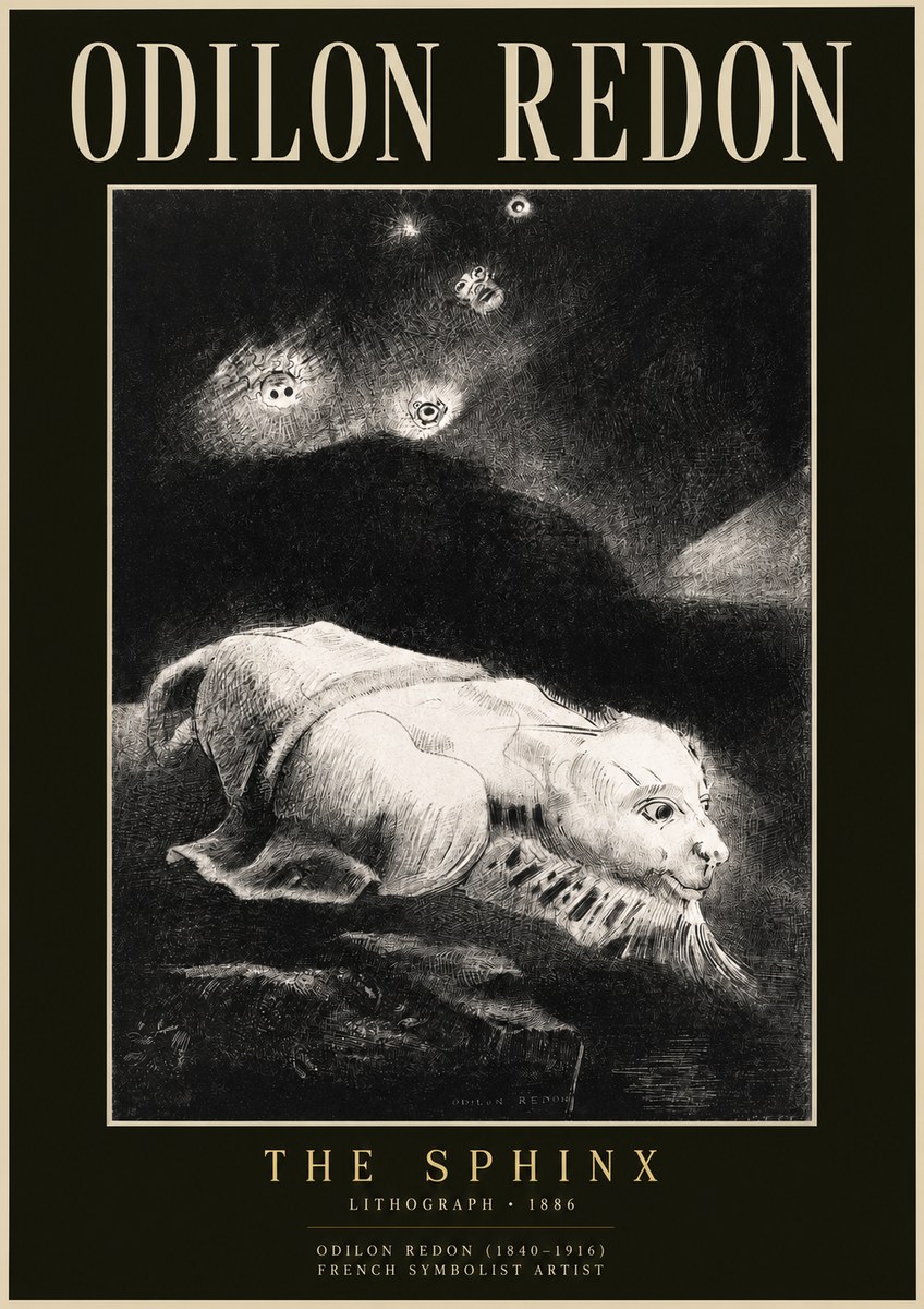 Odilon Redon The Sphinx No2 - Plakat