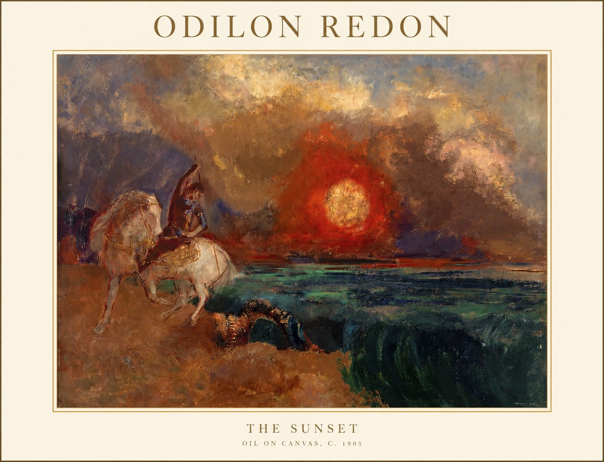 Odilon Redon The Sunset No1 - Plakat