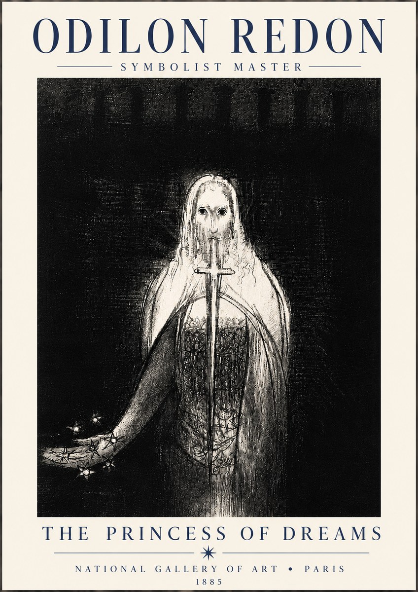 Odilon Redon The Princess of Dreams No6 - Plakat