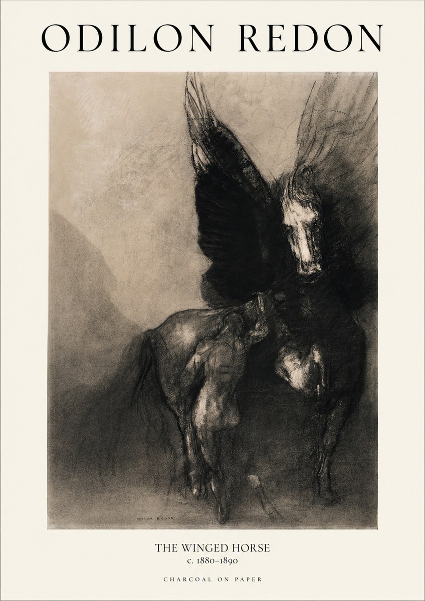 Odilon Redon The Winged Horse No1 - Plakat