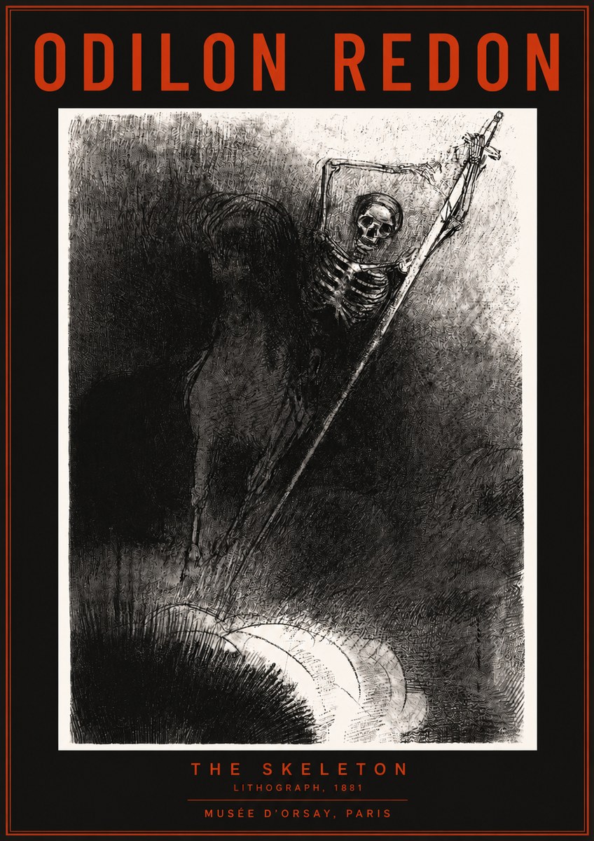 Odilon Redon The Skeleton No2 - Plakat