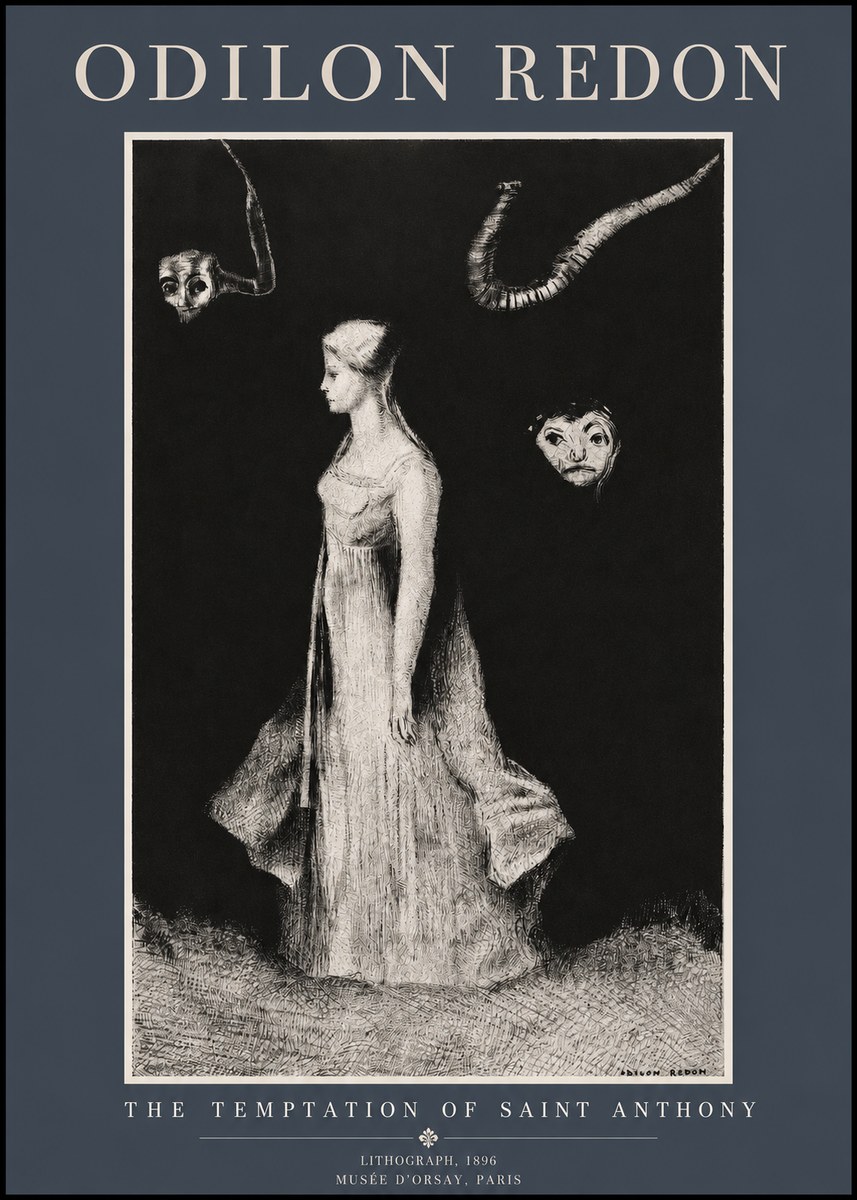Odilon Redon The Temptation of Saint Anthony No2 - Plakat