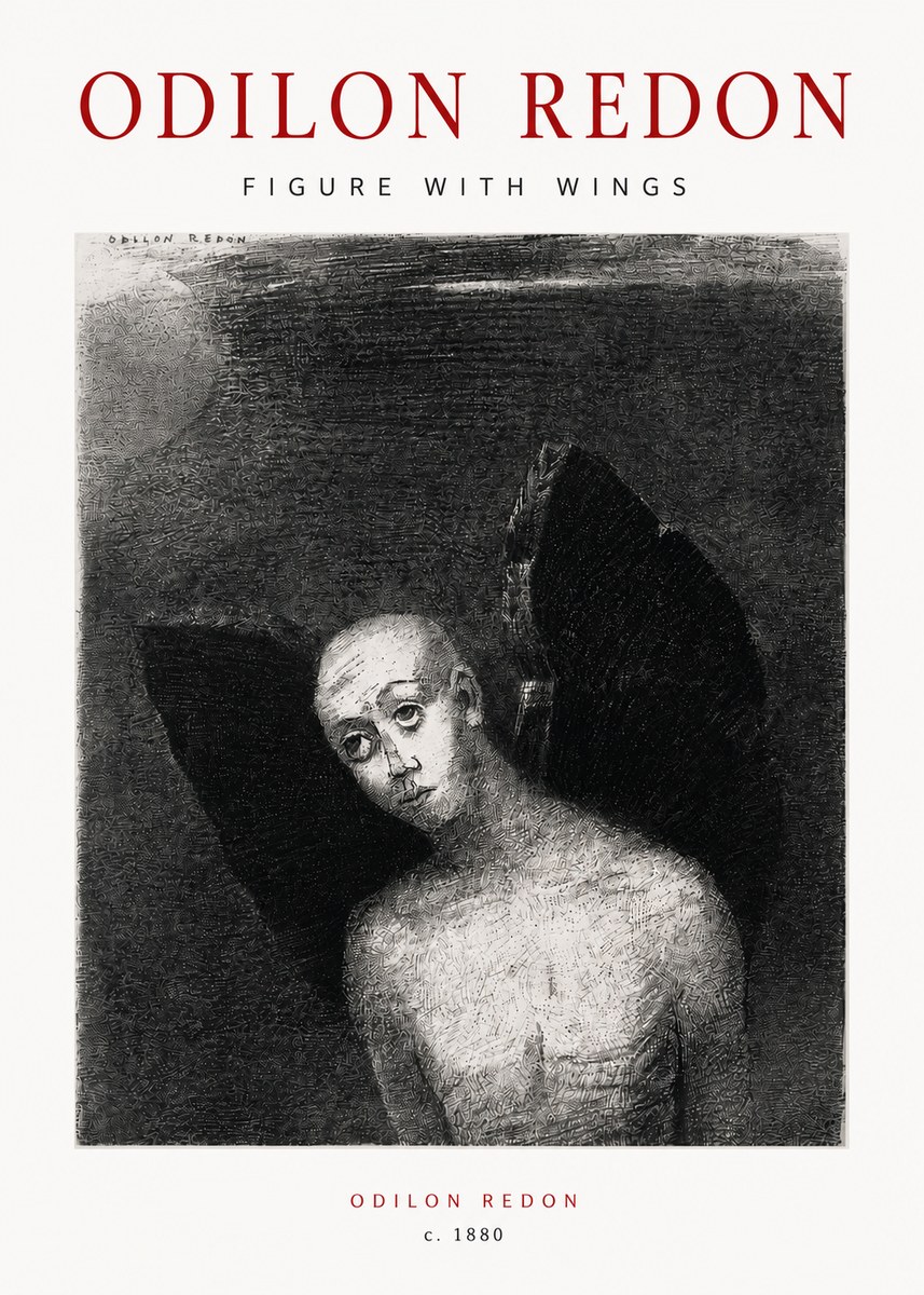 Odilon Redon Figure with Wings No4 - Plakat