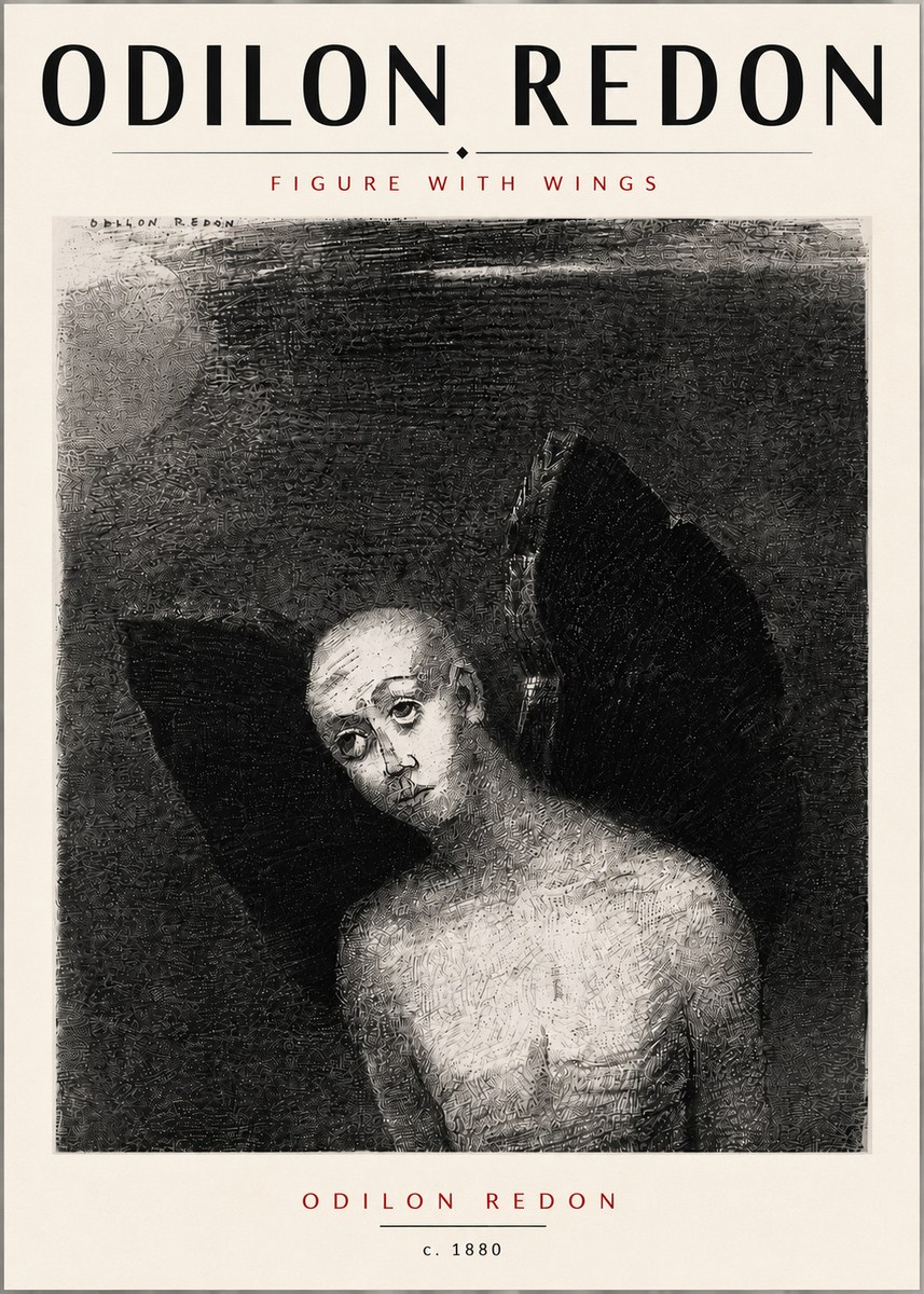 Odilon Redon Figure with Wings No6 - Plakat