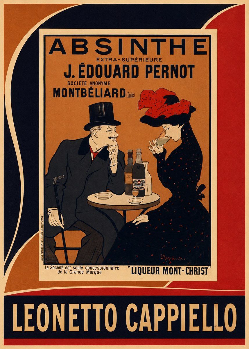 Leonetto Cappiello Absinthe J. Édouard Pernot No4 - Plakat