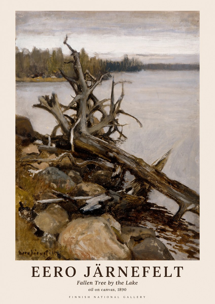 Eero Järnefelt Fallen Tree by the Lake No1 - Plakat