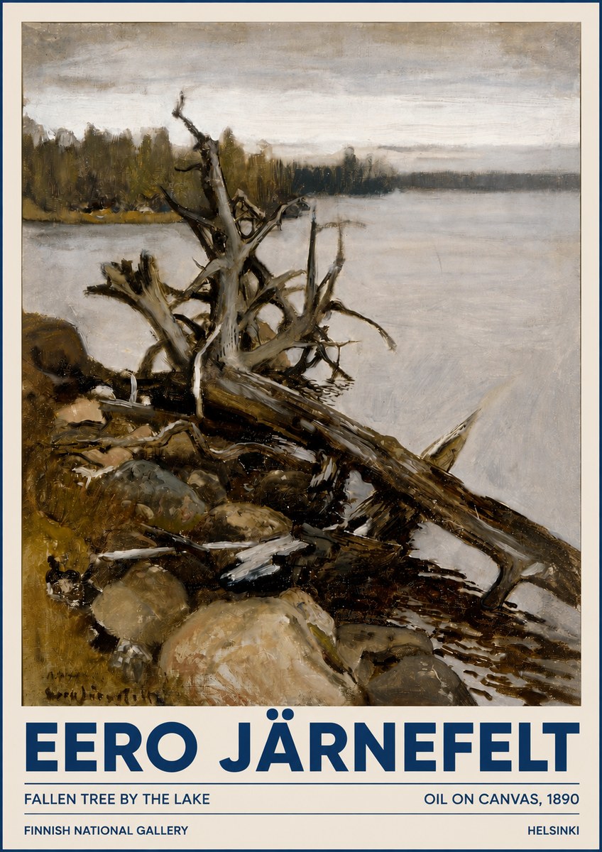 Eero Järnefelt Fallen Tree by the Lake No3 - Plakat