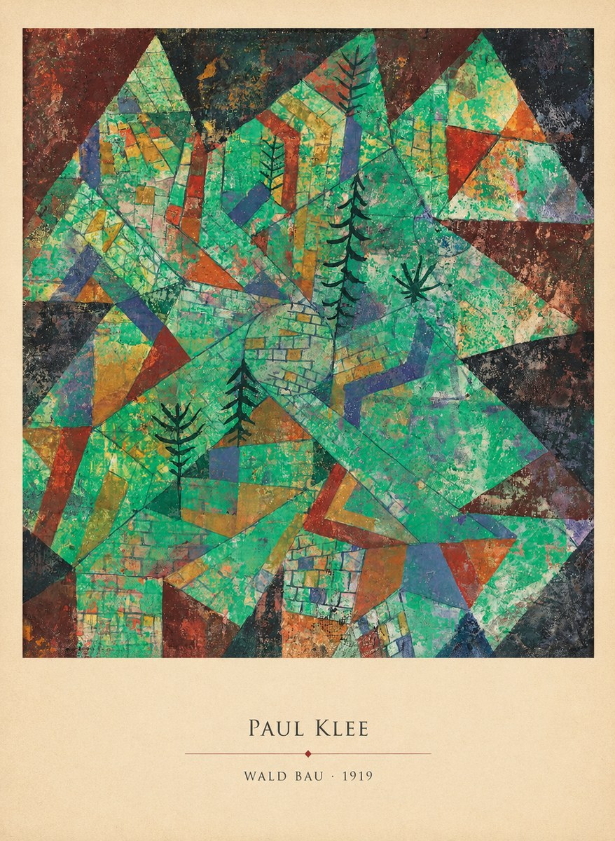 Paul Klee Wald Bau No4 - Plakat