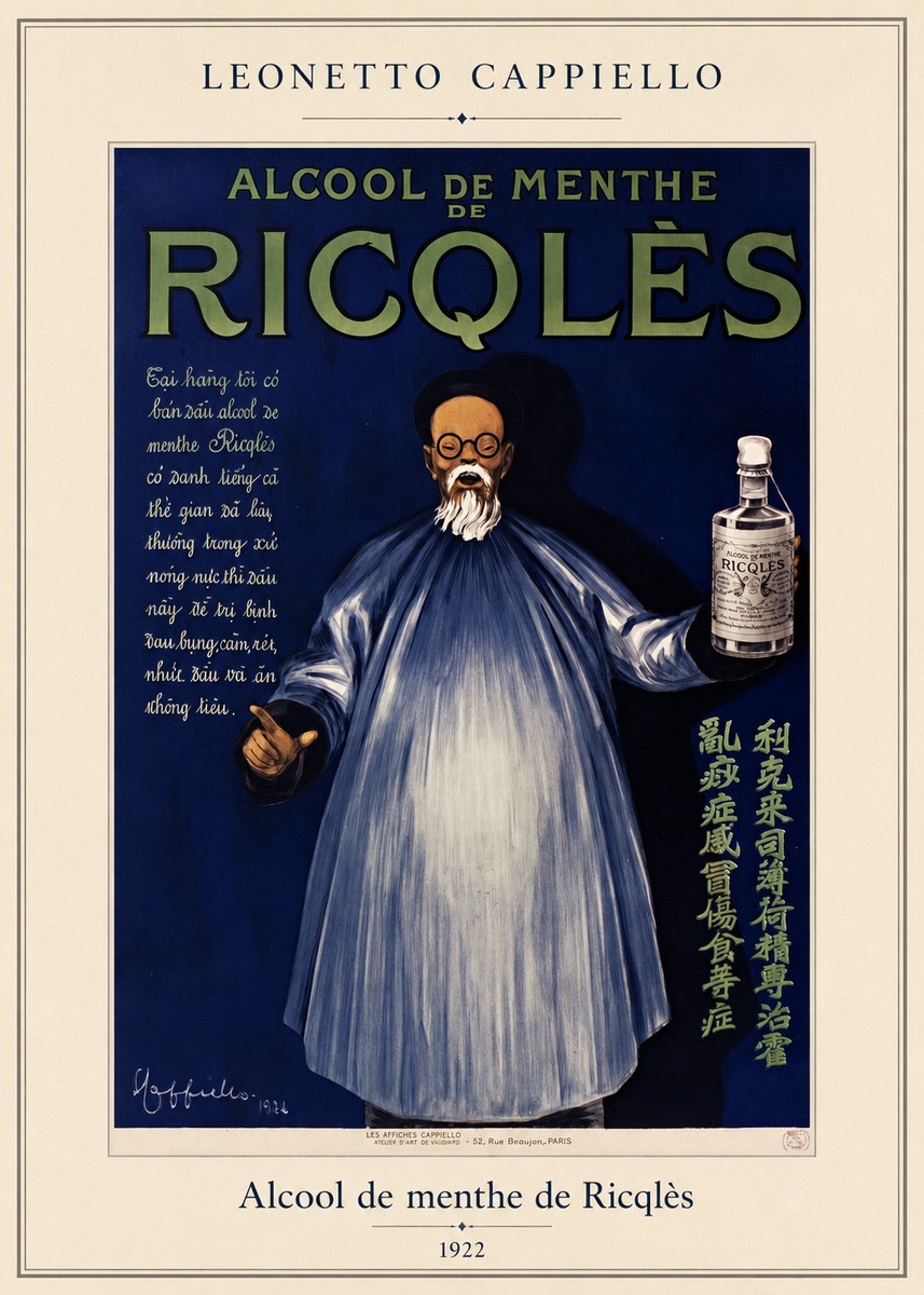 Leonetto Cappiello Alcool De Menthe De Ricqlès II No4 - Plakat
