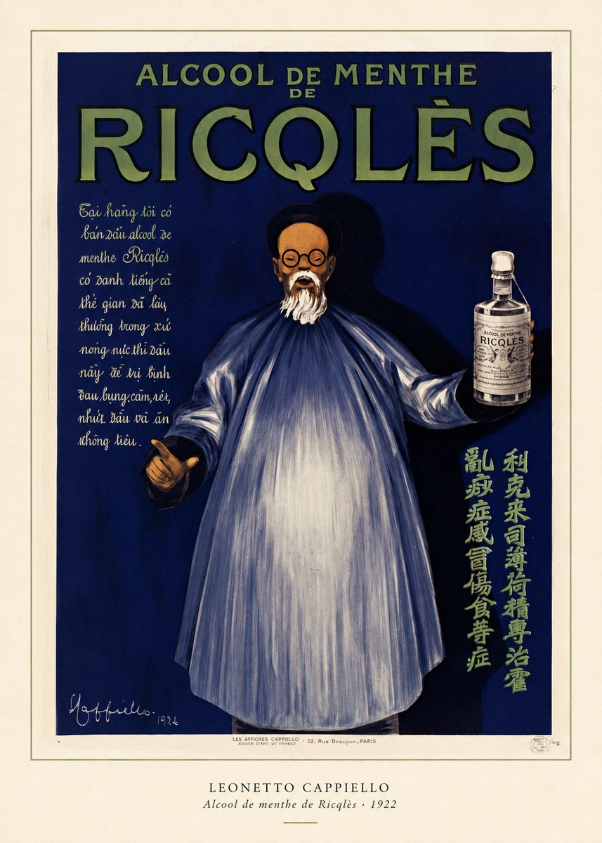 Leonetto Cappiello Alcool De Menthe De Ricqlès II No6 - Plakat