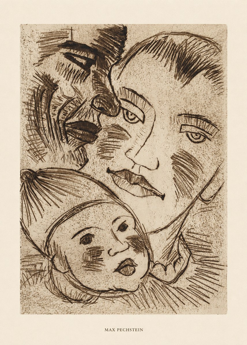 Max Pechstein Fischerfamilie No6 - Plakat