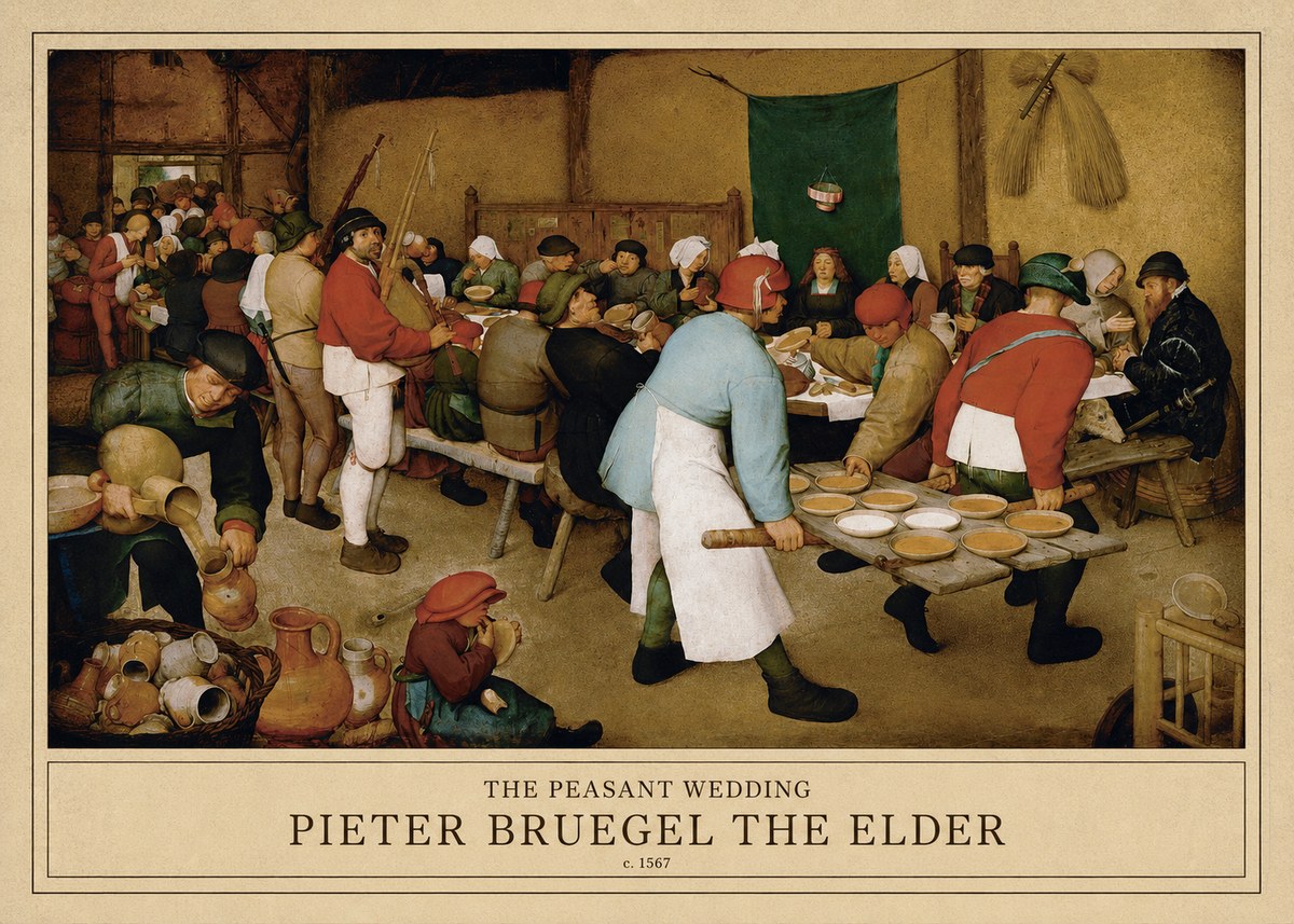 Pieter Bruegel The Peasant Wedding IV No1 - Plakat