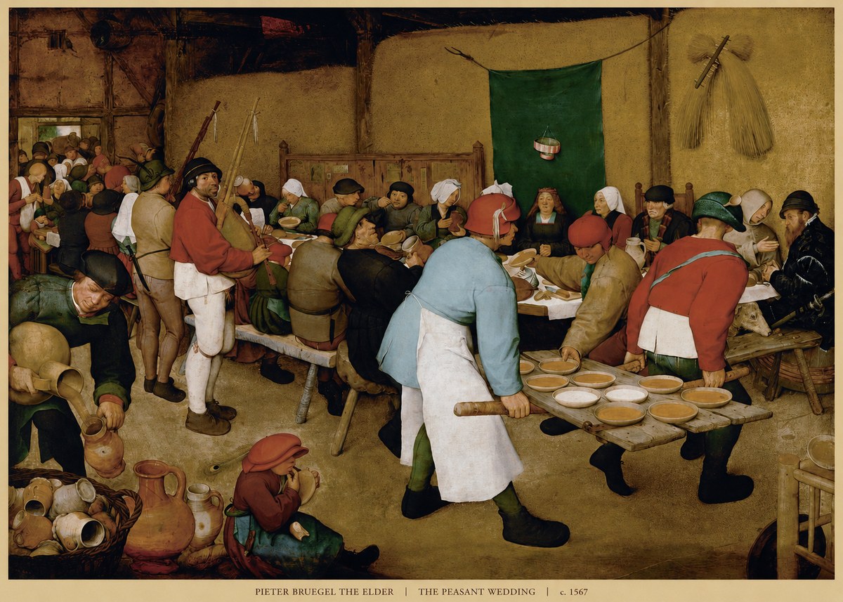Pieter Bruegel The Peasant Wedding IV No6 - Plakat