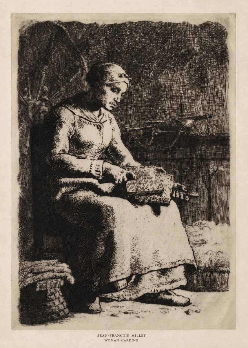 Jean-François Millet Woman Carding No5 - Plakat