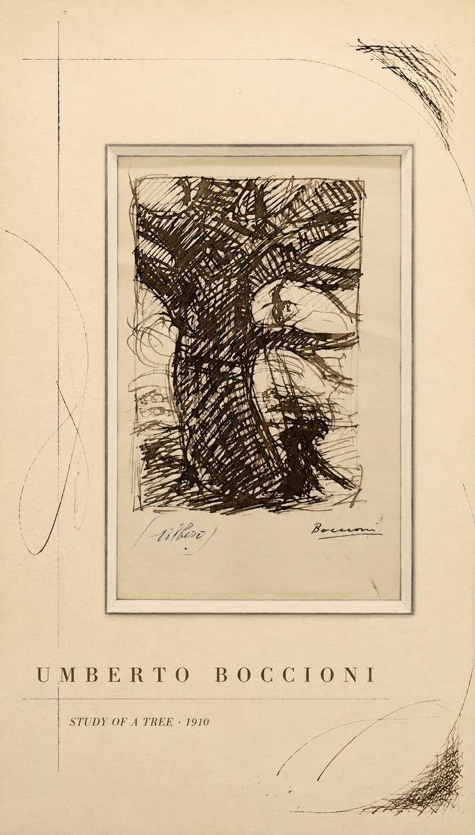 Umberto Boccioni Study of a Tree No5 - Plakat