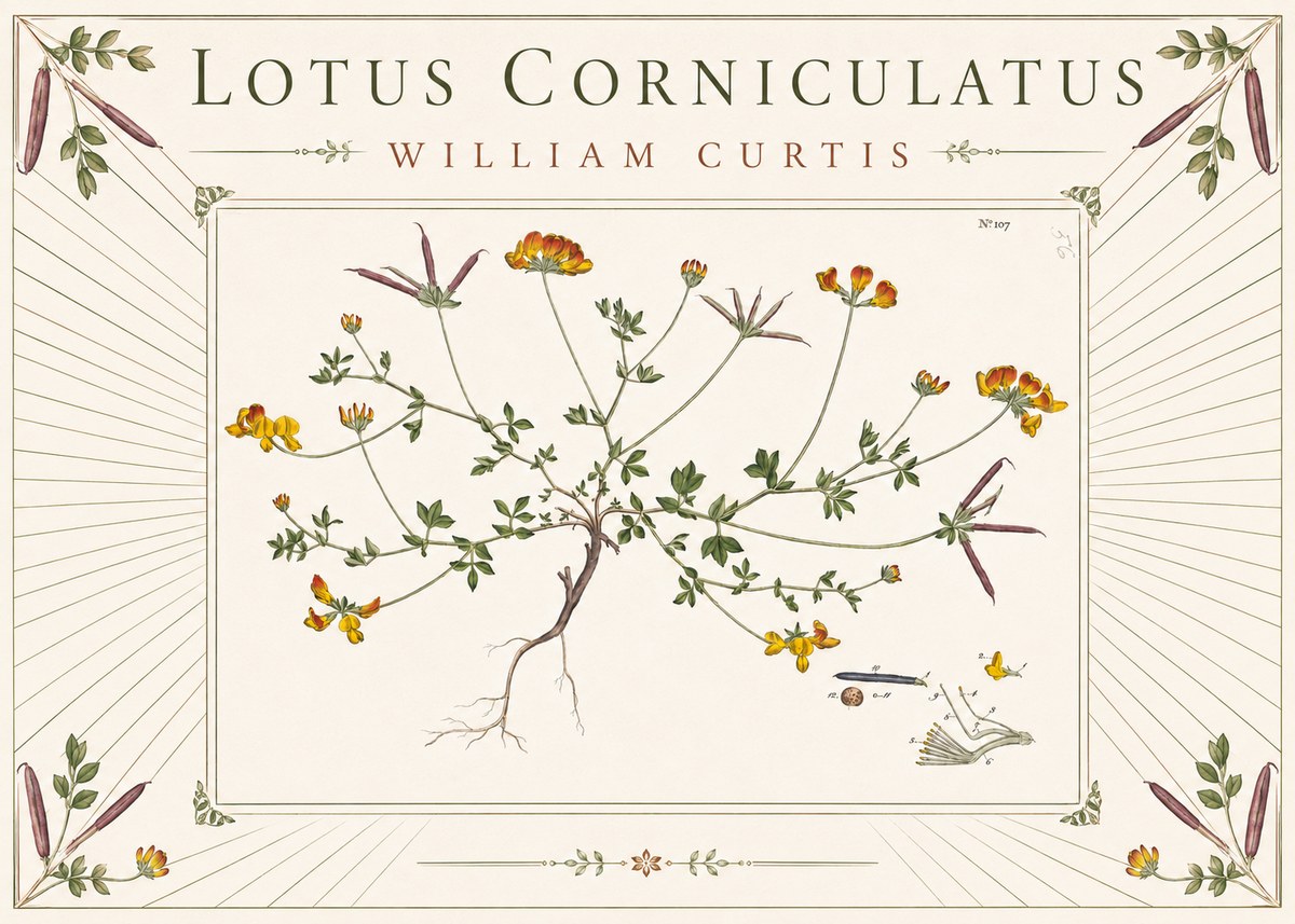 William Curtis Lotus Corniculatus I No3 - Plakat