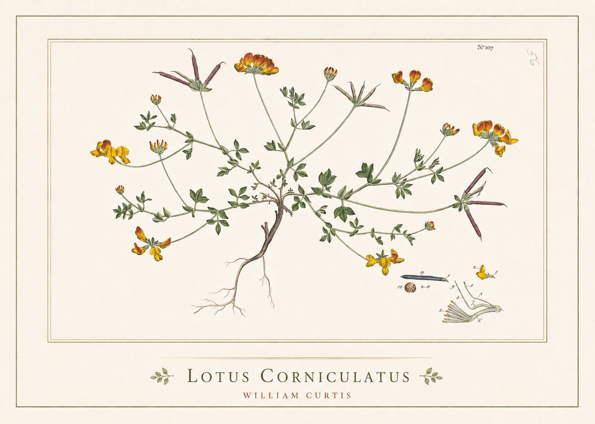 William Curtis Lotus Corniculatus I No5 - Plakat