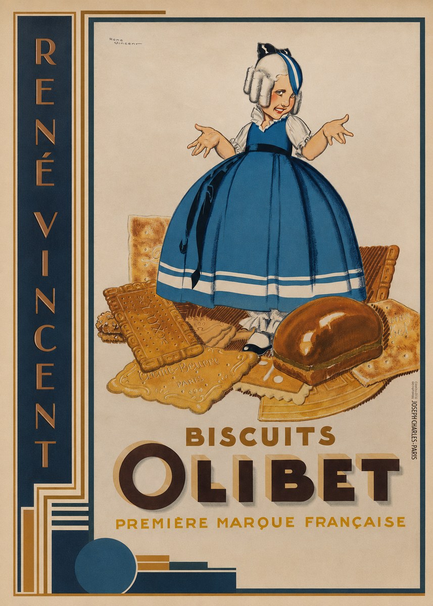 René Vincent Biscuits Olibet No2 - Plakat