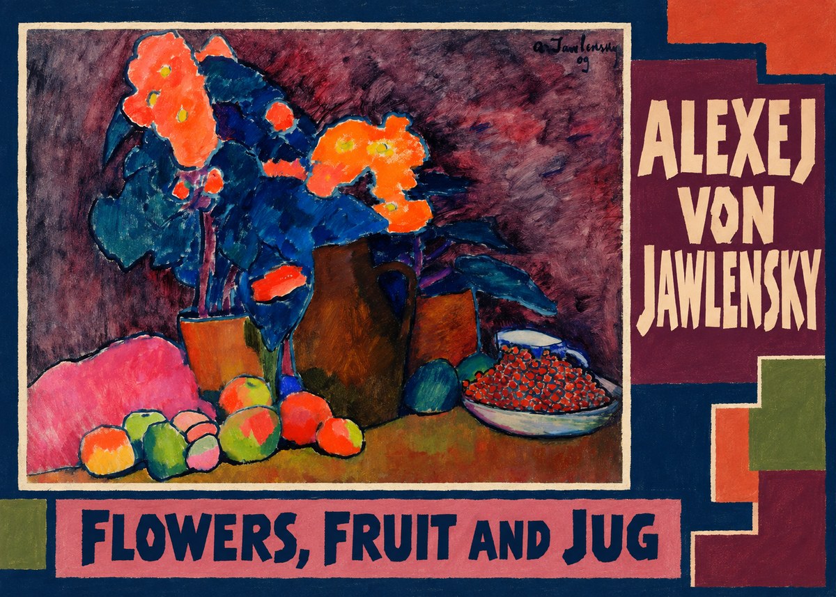 Alexej von Jawlensky Flowers, Fruit and Jug No3 - Plakat