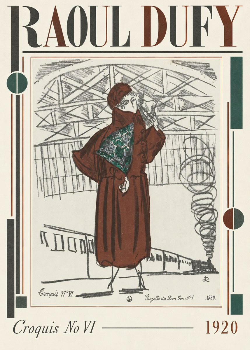 Raoul Dufy Croquis No Vi No2 - Plakat