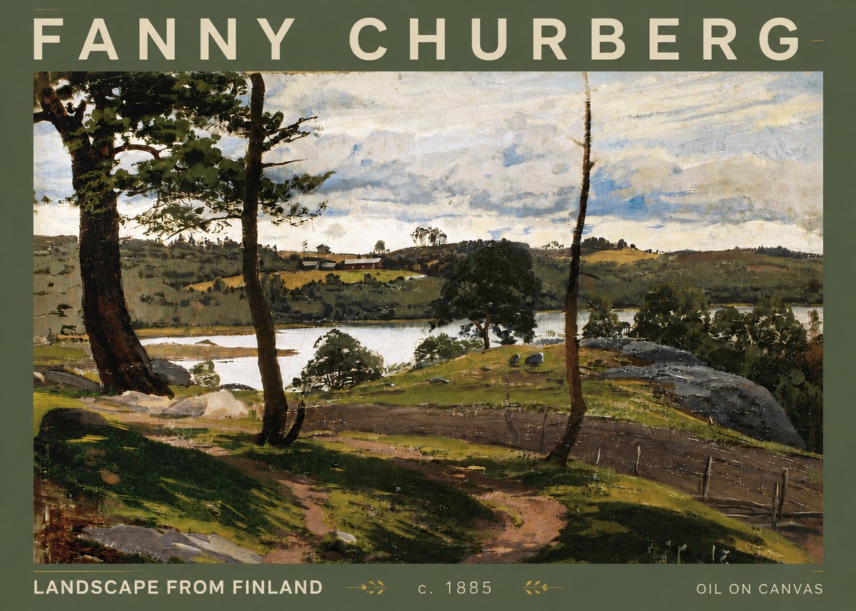 Fanny Churberg Landscape from Finland No5 - Plakat