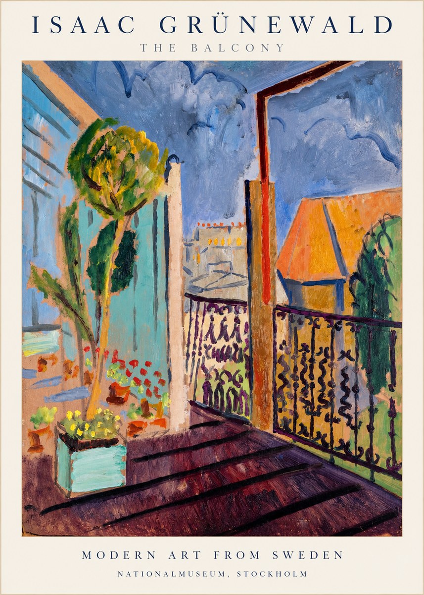 Isaac Grünewald The Balcony No1 - Plakat
