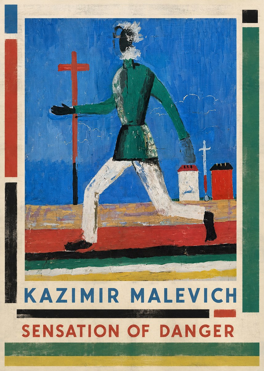 Kazimir Malevich Sensation of Danger No1 - Plakat