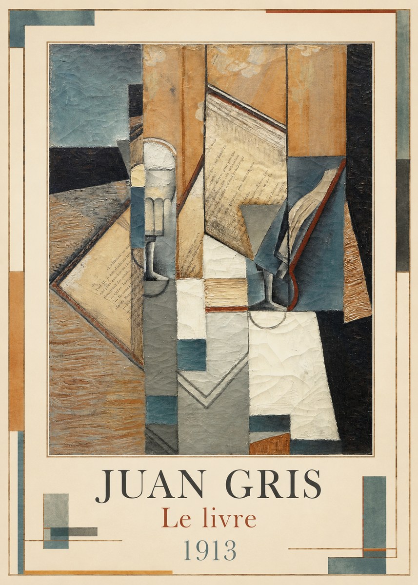 Juan Gris Le Livre No5 - Plakat