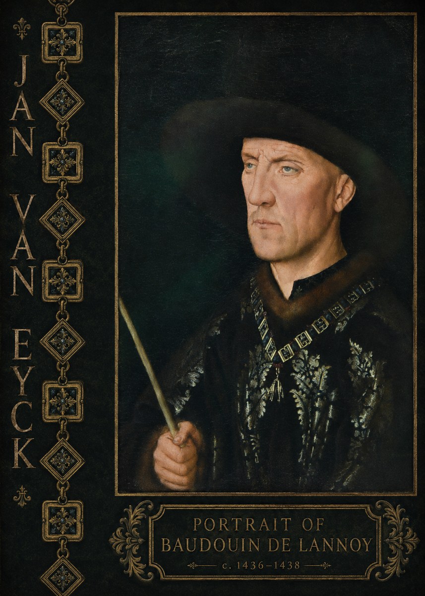 Jan van Eyck Portrait of Baudouin De Lannoy No6 - Plakat