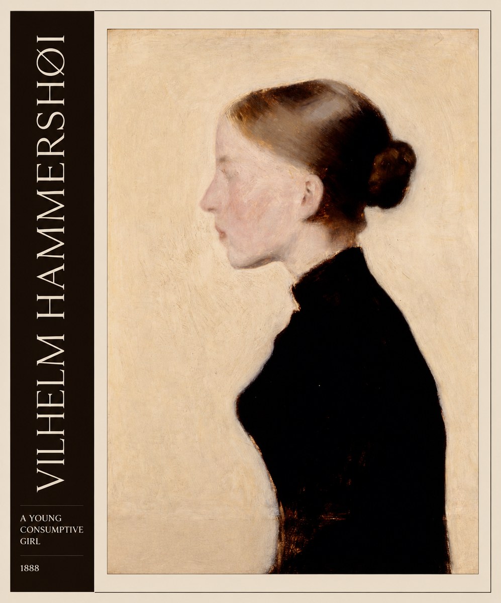 Vilhelm Hammershøi A Young Consumptive Girl No2 - Plakat