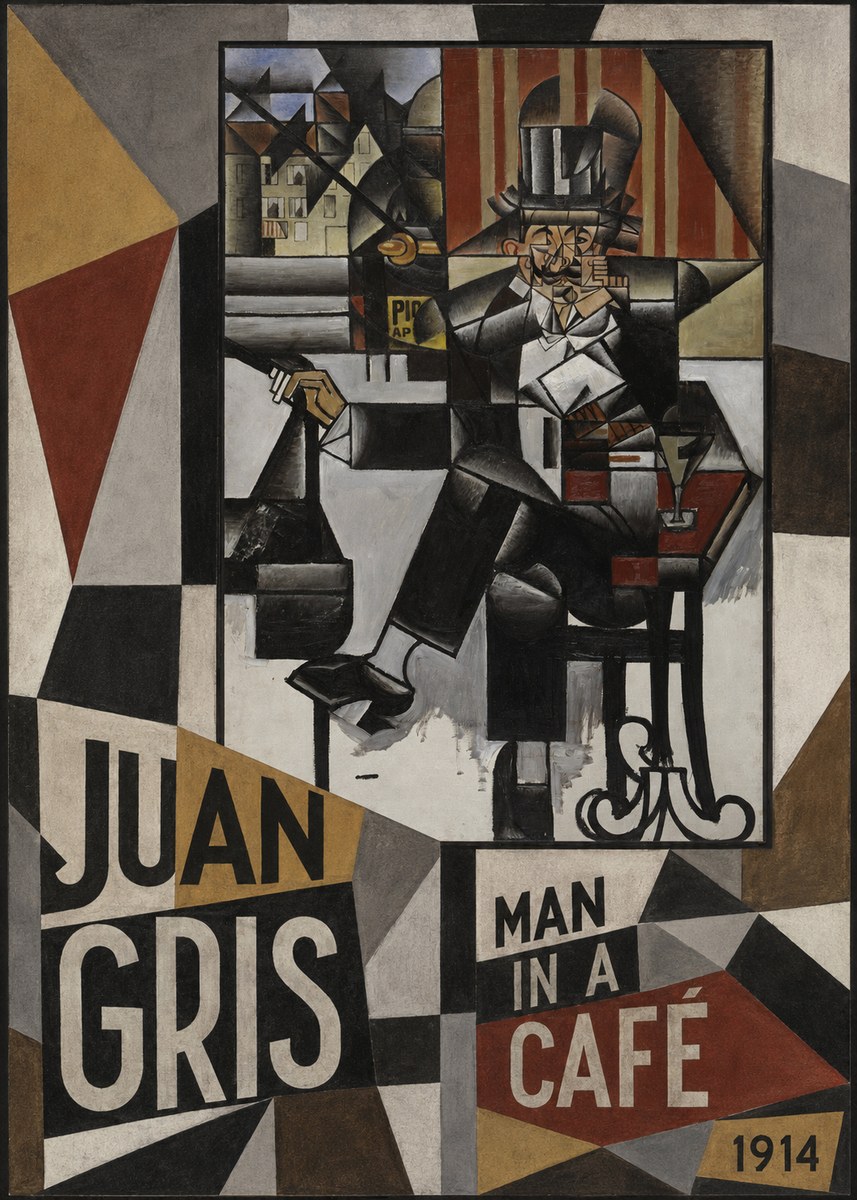 Juan Gris Man in a Café No5 - Plakat