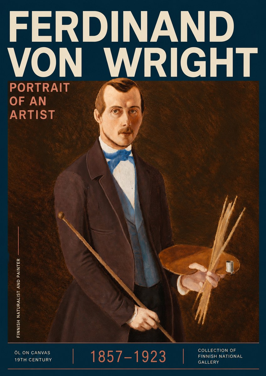 Ferdinand von Wright Portrait of an Artist No3 - Plakat
